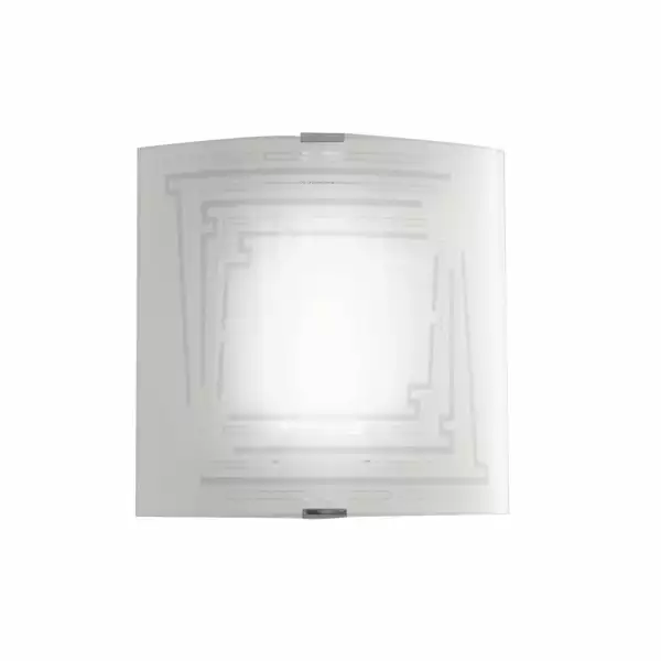 LUCE AMBIENTE E DESIGN Applique concept en verre blanc 26 cm (Applique murale / Éclairage intérieur LED)