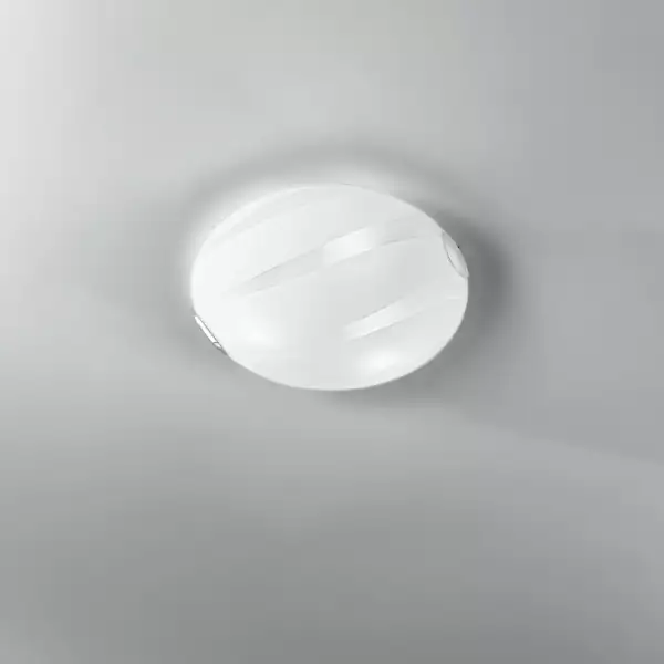 LUCE AMBIENTE E DESIGN Plafonnier CRI en verre blanc 40 cm (Plafonnier / Éclairage intérieur LED)