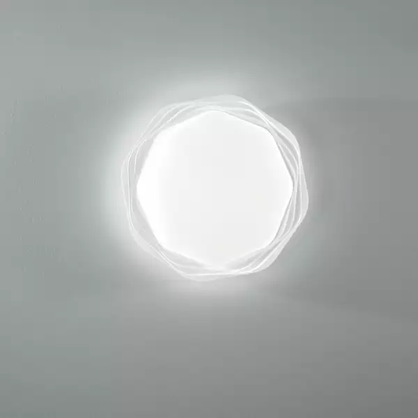 Plafonnier LED DAISY en acrylique blanc 24W avec 3 marches CCT 42 cm – Image 2