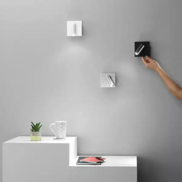Applique LED DICKENS en métal nickel avec point lumineux lumière chaude orientable – Image 3