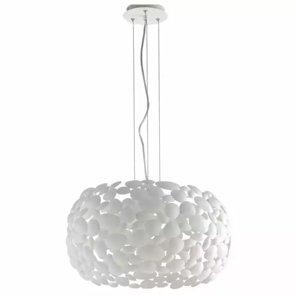 LUCE AMBIENTE E DESIGN Lustre à suspension DIONISO en métal blanc (Suspensions Design & Déco / Éclairage intérieur LED)