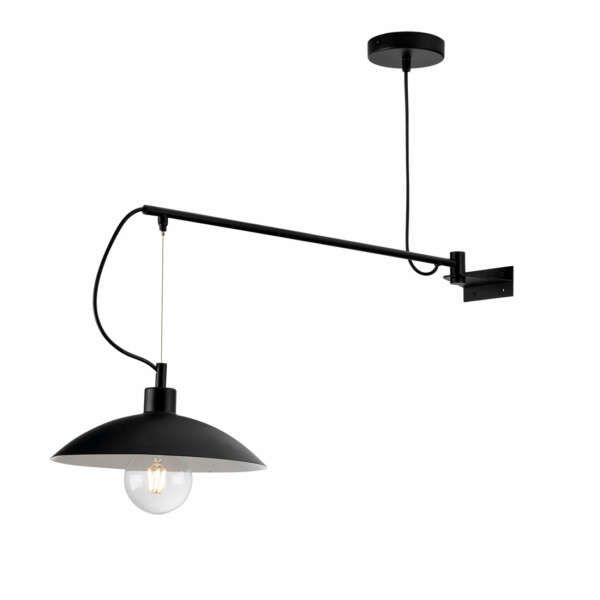 LUCE AMBIENTE E DESIGN Applique ELDORADO style suspension en métal noir (Applique murale / Éclairage intérieur LED)