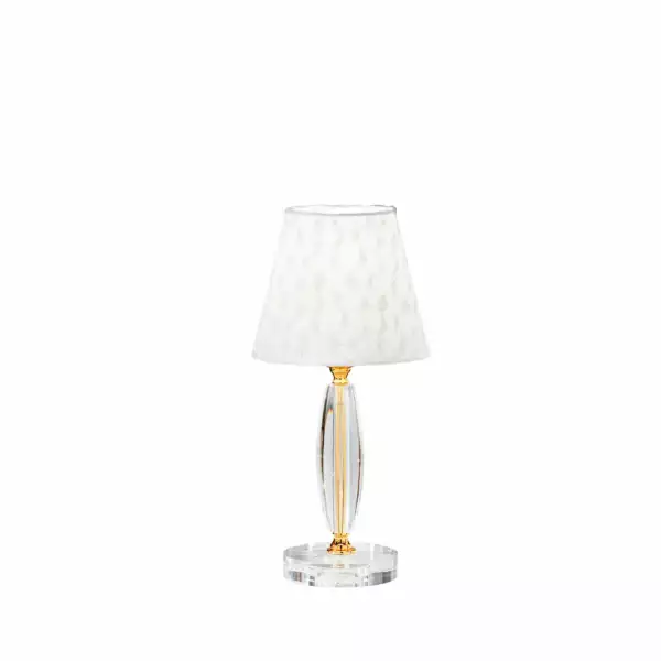 LUCE AMBIENTE E DESIGN Lampe de table epoque en cristal finitions dorées 43 cm (Lampes de table / Éclairage décoratif)