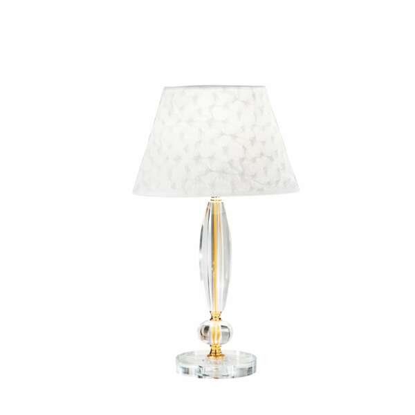 LUCE AMBIENTE E DESIGN Lampe de table époque en cristal finitions dorées 56 cm (Lampes de table / Éclairage décoratif)