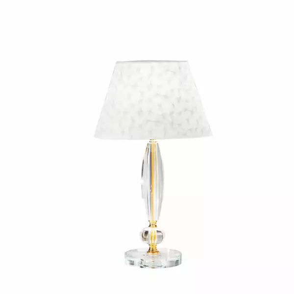 LUCE AMBIENTE E DESIGN Lampe de table époque en cristal finitions dorées 56 cm (Lampes de table / Éclairage décoratif)