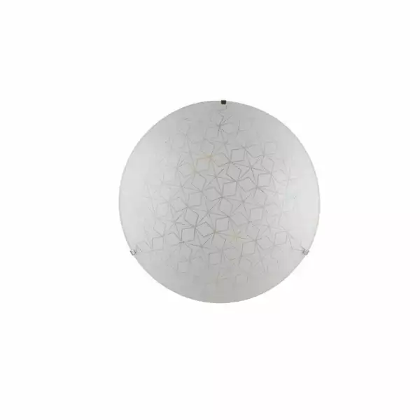 LUCE AMBIENTE E DESIGN Plafonnier ESAGRAM en verre blanc 30 cm (Plafonnier / Éclairage intérieur LED)