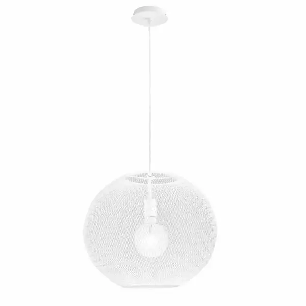 LUCE AMBIENTE E DESIGN Lampe à suspension ESEDRA en métal blanc (Suspensions Design & Déco / Éclairage intérieur LED)