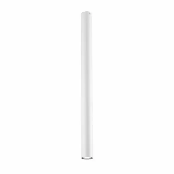 LUCE AMBIENTE E DESIGN Plafonnier cylindrique FLUKE en métal blanc 75 cm (Plafonnier / Éclairage intérieur LED)
