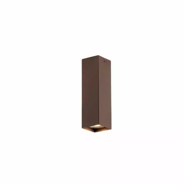 LUCE AMBIENTE E DESIGN Plafonnier fluke carré en métal bronze 20 cm (Plafonnier / Éclairage intérieur LED)