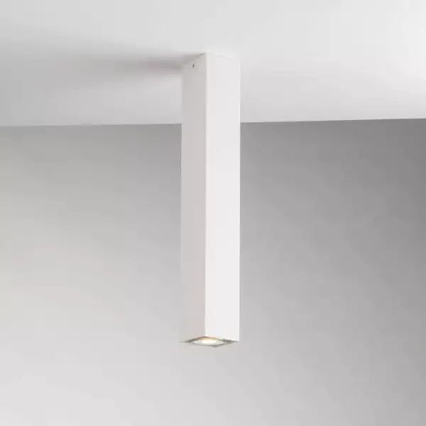 LUCE AMBIENTE E DESIGN Plafonnier carré FLUKE en métal blanc 40 cm (Plafonnier / Éclairage intérieur LED)