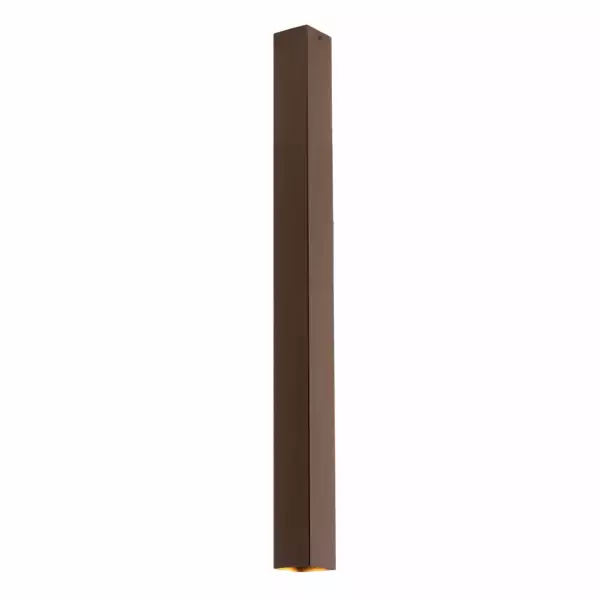 LUCE AMBIENTE E DESIGN Plafonnier carré FLUKE en métal bronze 75 cm (Plafonnier / Éclairage intérieur LED)