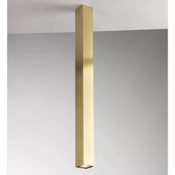 LUCE AMBIENTE E DESIGN Plafonnier carré FLUKE en métal doré 75 cm (Plafonnier / Éclairage intérieur LED)