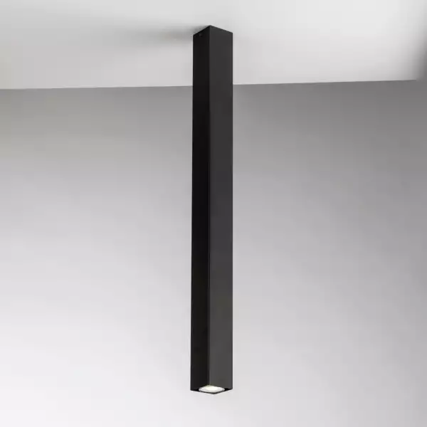 Plafonnier FLUKE carré en métal noir 75 cm – Image 2