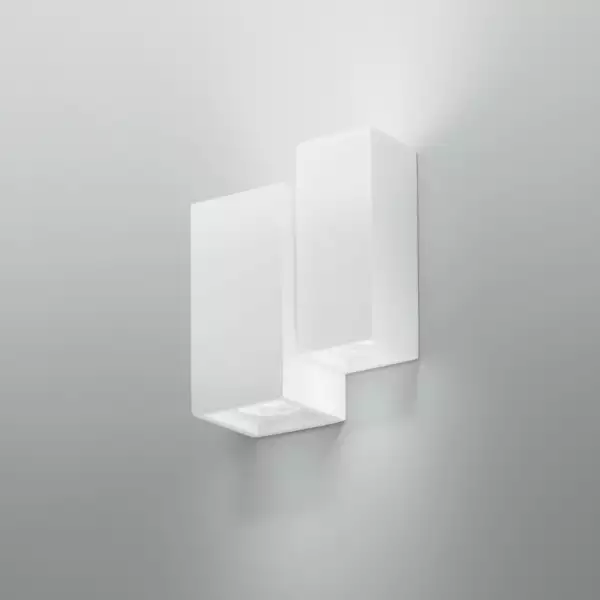 Applique Foster en plâtre blanc à peindre avec quatre points lumineux – Image 2