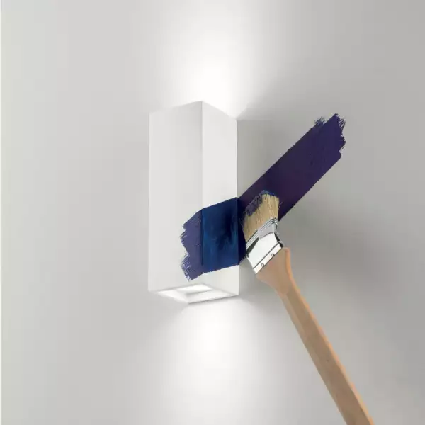 Applique Foster en plâtre blanc à peindre – Image 2