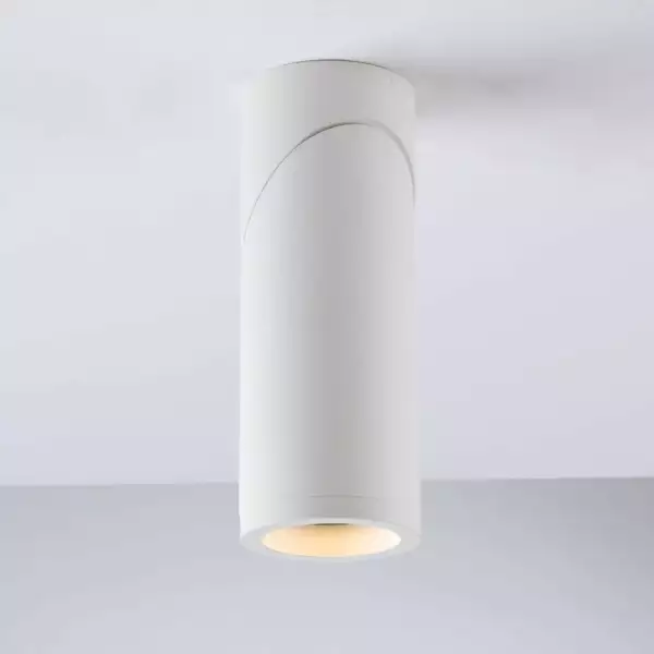 INTEC Plafonnier GENESIS en aluminium blanc mat orientable 330° (1xGU10) (Plafonnier / Éclairage intérieur LED)