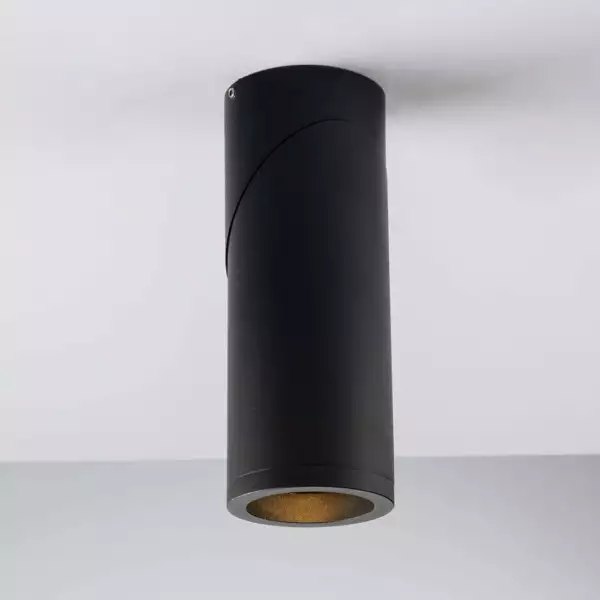 INTEC Plafonnier GENESIS en aluminium noir mat orientable à 330° (Plafonnier / Éclairage intérieur LED)