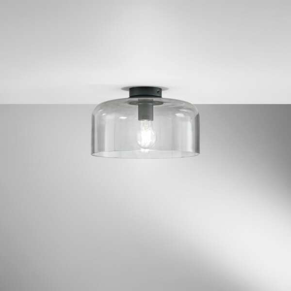 Lampe à suspension GIBUS en verre gris 30 cm – Image 2