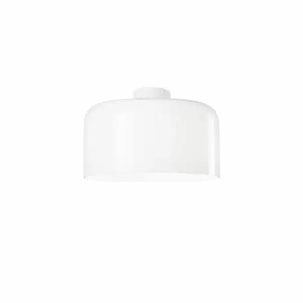 LUCE AMBIENTE E DESIGN Plafonnier gibus en verre blanc 35 cm (Plafonnier / Éclairage intérieur LED)