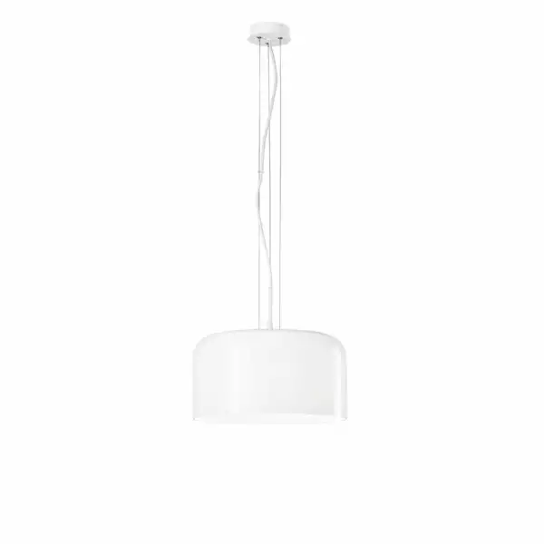 LUCE AMBIENTE E DESIGN Lampe à suspension Gibus en verre blanc 35 cm (Suspensions Design & Déco / Éclairage intérieur LED)