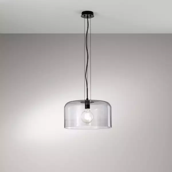 Lampe à suspension GIBUS en verre gris 35 cm – Image 2