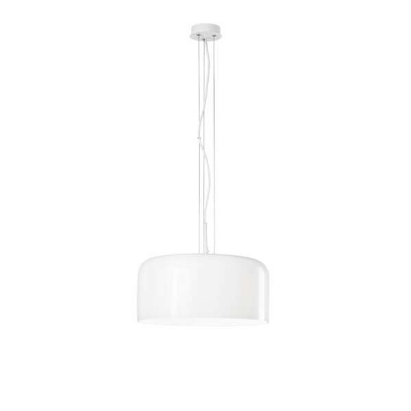 LUCE AMBIENTE E DESIGN Lampe à suspension GIBUS en verre blanc 40 cm (Suspensions Design & Déco / Éclairage intérieur LED)