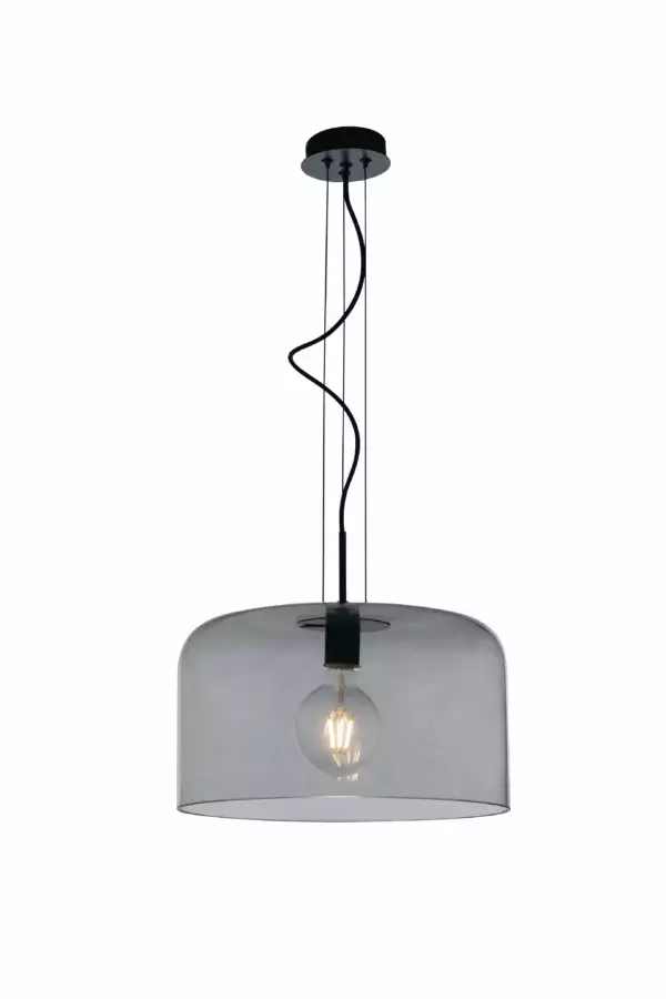 LUCE AMBIENTE E DESIGN Lampe à suspension GIBUS en verre gris 40 cm (Suspensions Design & Déco / Éclairage intérieur LED)