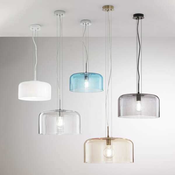 Lampe à suspension Gibus en verre transparent 40 cm – Image 3