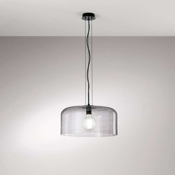 Lampe à suspension GIBUS en verre gris 40 cm – Image 2