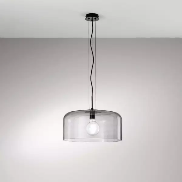 Lampe à suspension GIBUS en verre gris 40 cm – Image 2