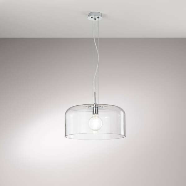 Lampe à suspension Gibus en verre transparent 40 cm – Image 2
