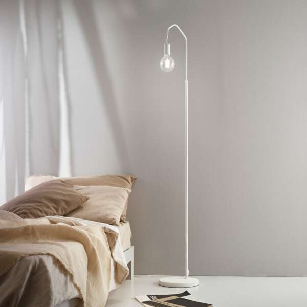 Lampadaire habitat en métal blanc – Image 2