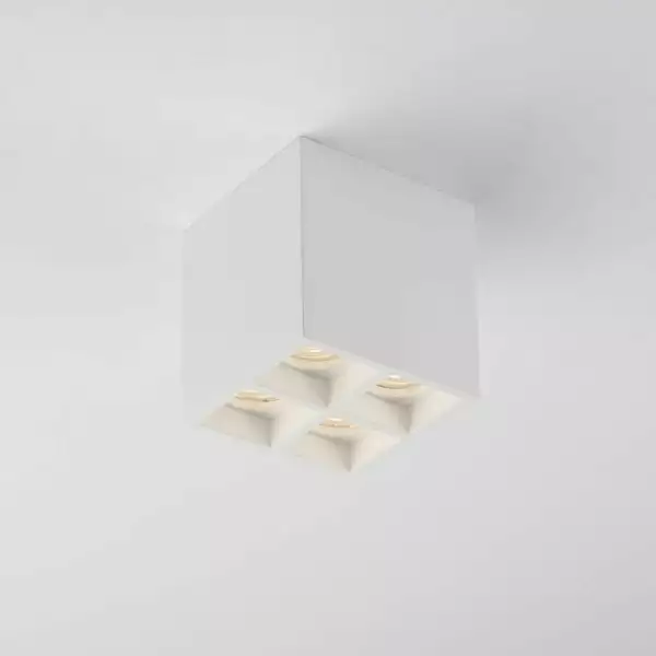 Plafonnier modulable HAPIS en plâtre blanc à peindre 10,5 x 10,5 x 11 cm – Image 2
