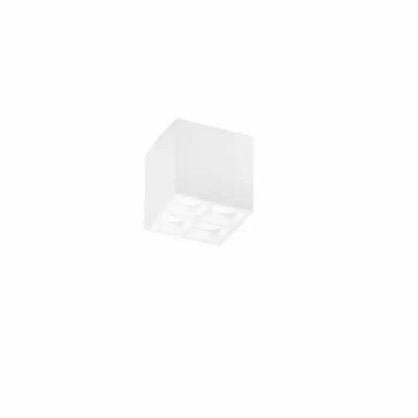 LUCE AMBIENTE E DESIGN Plafonnier modulable HAPIS en plâtre blanc à peindre 10,5 x 10,5 x 11 cm (Plafonnier / Éclairage intérieur LED)