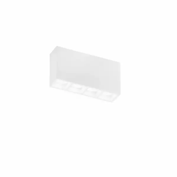 LUCE AMBIENTE E DESIGN Plafonnier modulable HAPIS en plâtre blanc à peindre 21 x 55 x 11 cm (Plafonnier / Éclairage intérieur LED)