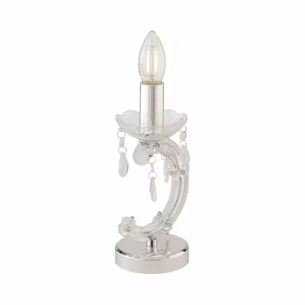 LUCE AMBIENTE E DESIGN Lampe de table HOUSTON en acrylique transparent (Lampes de table / Éclairage décoratif)