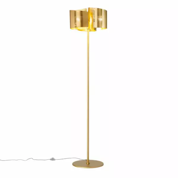LUCE AMBIENTE E DESIGN Lampadaire IMAGINE en verre doré (Lampadaires / Éclairage décoratif)