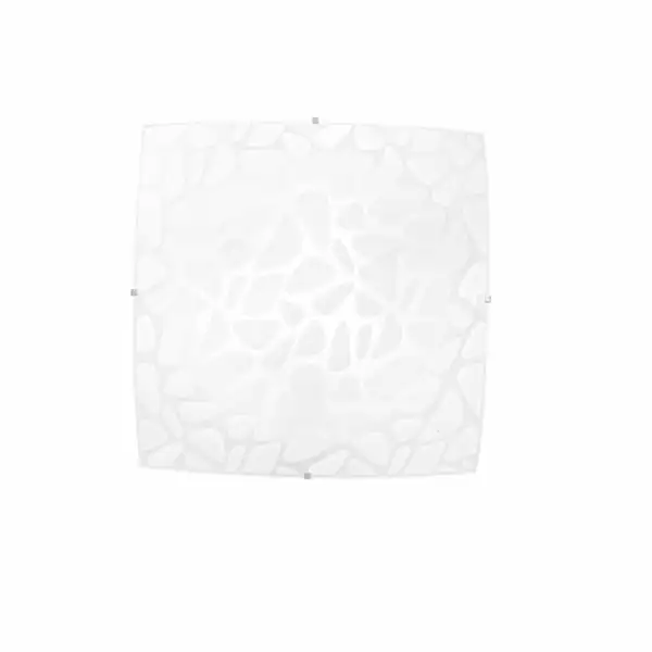 LUCE AMBIENTE E DESIGN Plafonnier island en verre avec décoration en pierre et crochets chromés 50 cm (Plafonnier / Éclairage intérieur LED)