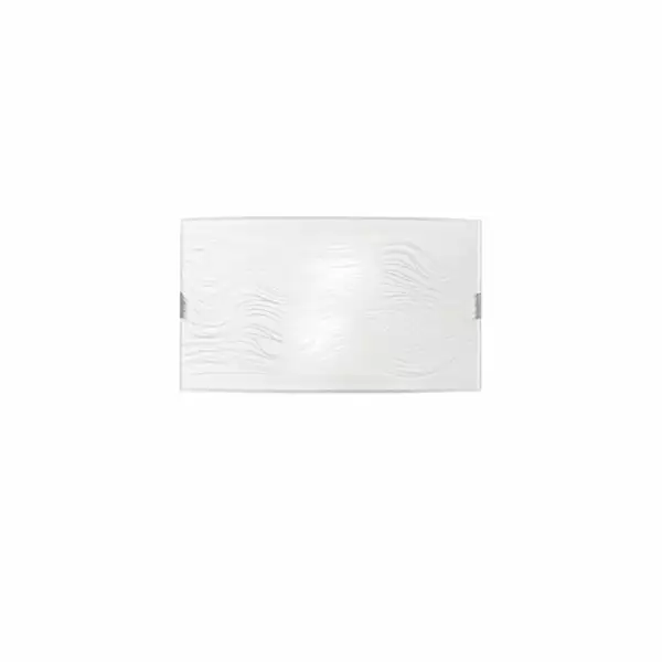 LUCE AMBIENTE E DESIGN Applique KARDIO en verre satiné motif vagues 35 x 20 cm (Applique murale / Éclairage intérieur LED)