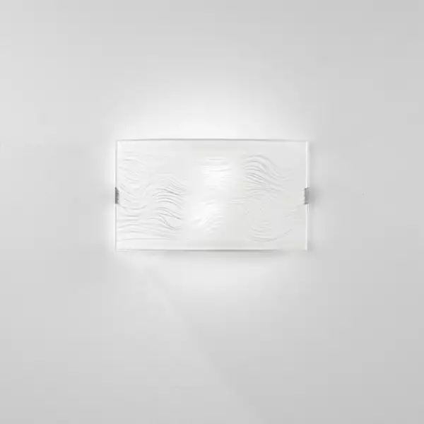 Applique KARMA en verre blanc 35 x 20 cm – Image 2