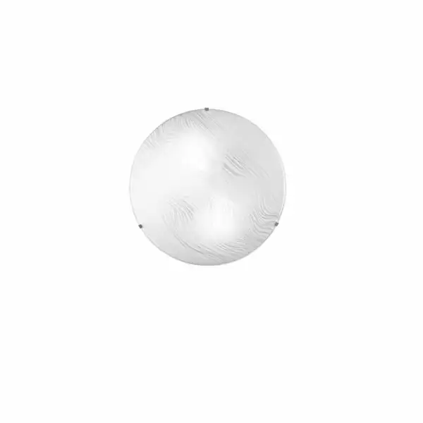 LUCE AMBIENTE E DESIGN Plafonnier KARDIO en verre satiné motif vagues 30 cm (Plafonnier / Éclairage intérieur LED)