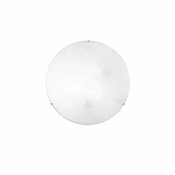 LUCE AMBIENTE E DESIGN Plafonnier KARDIO en verre satiné motif vagues 40 cm (Plafonnier / Éclairage intérieur LED)
