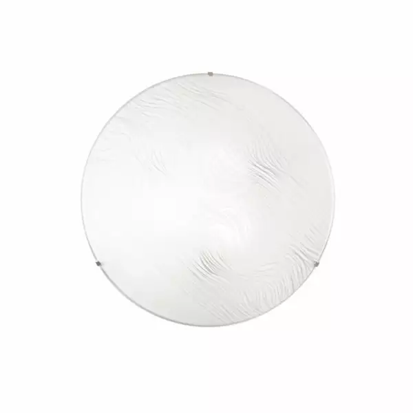 LUCE AMBIENTE E DESIGN Plafonnier KARDIO en verre satiné motif vagues 50 cm (Plafonnier / Éclairage intérieur LED)
