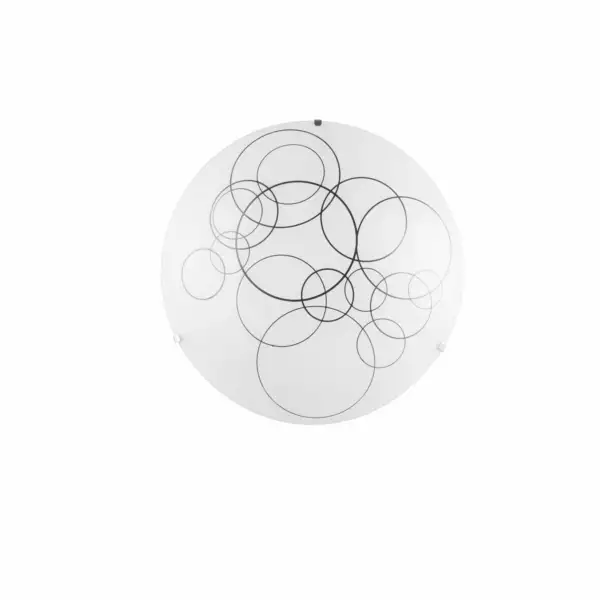 LUCE AMBIENTE E DESIGN Plafonnier KARMA en verre blanc 40 cm (Plafonnier / Éclairage intérieur LED)