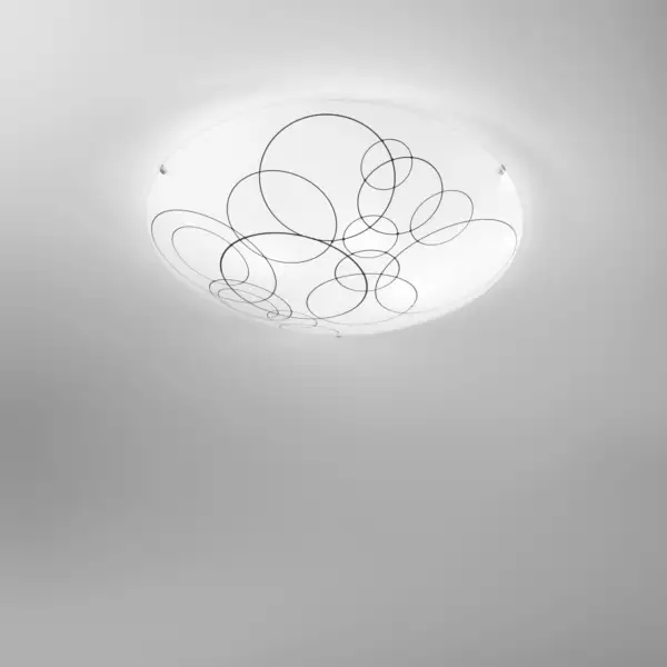 Plafonnier KARMA en verre blanc 50 cm – Image 2
