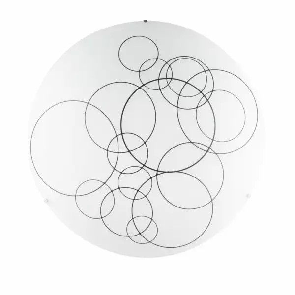 LUCE AMBIENTE E DESIGN Plafonnier KARMA en verre blanc 50 cm (Plafonnier / Éclairage intérieur LED)
