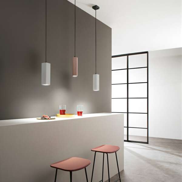 Suspension KRUK cylindrique en béton marron – Image 2