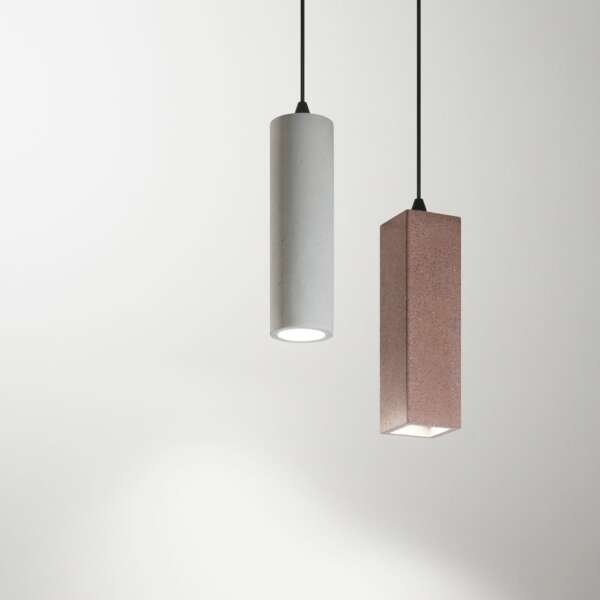 Suspension KRUK cylindrique en béton marron – Image 3