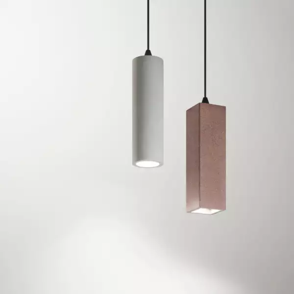 Suspension carrée KRUK en béton gris – Image 3