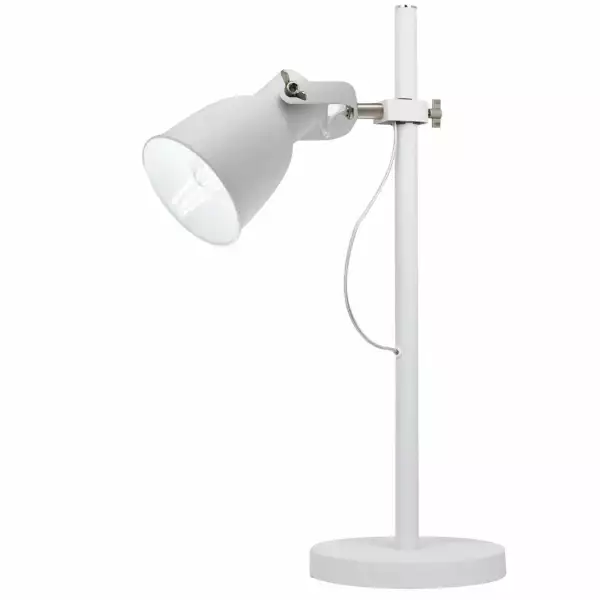 LUCE AMBIENTE E DESIGN Lampe de table LEGEND en métal blanc finitions nickel (Lampes de table / Éclairage décoratif)